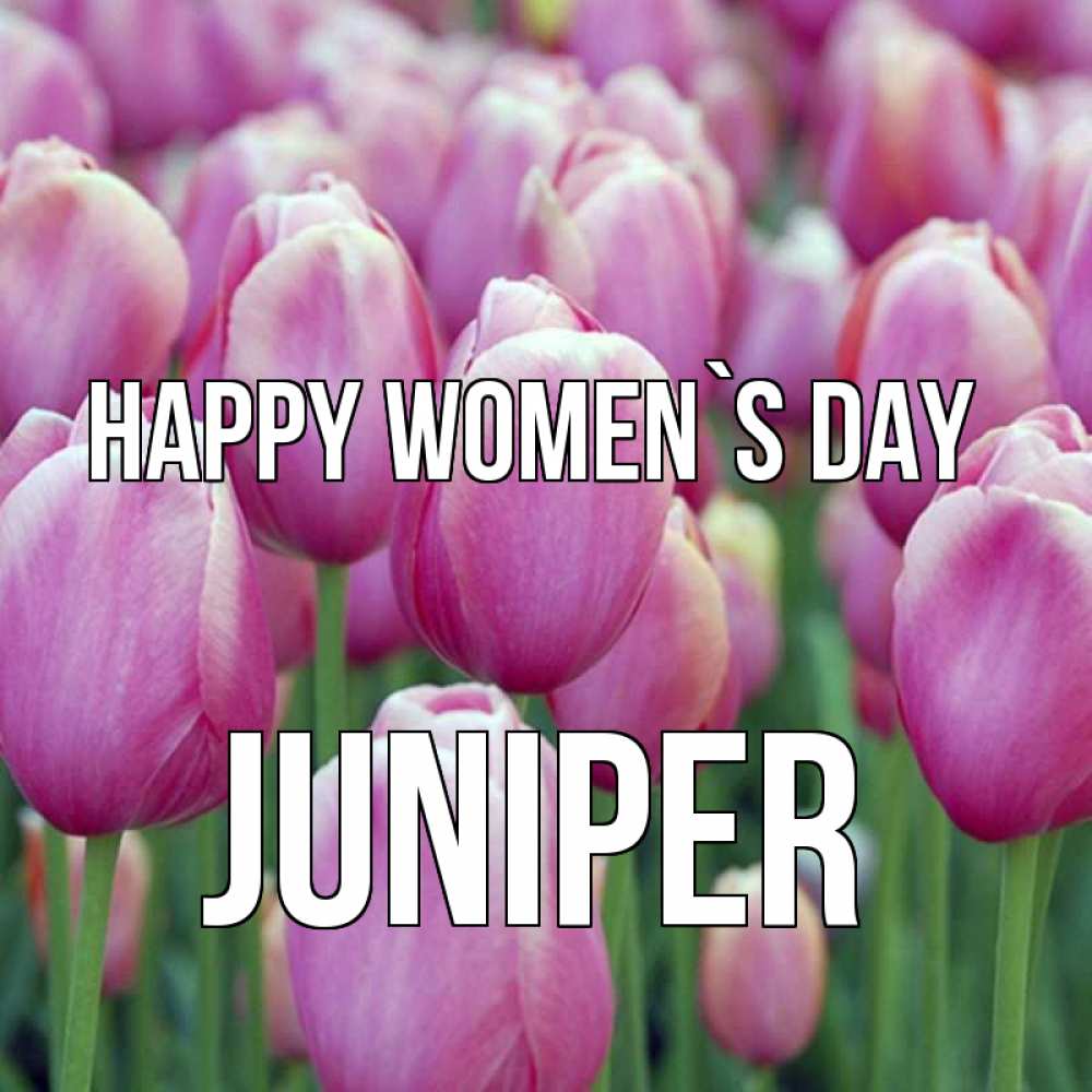 Greetings card с именем, Juniper happy women`s day на международный женский день 3 Greetings with text for free download 